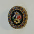 Black Oval Micro Mosaic Brooch