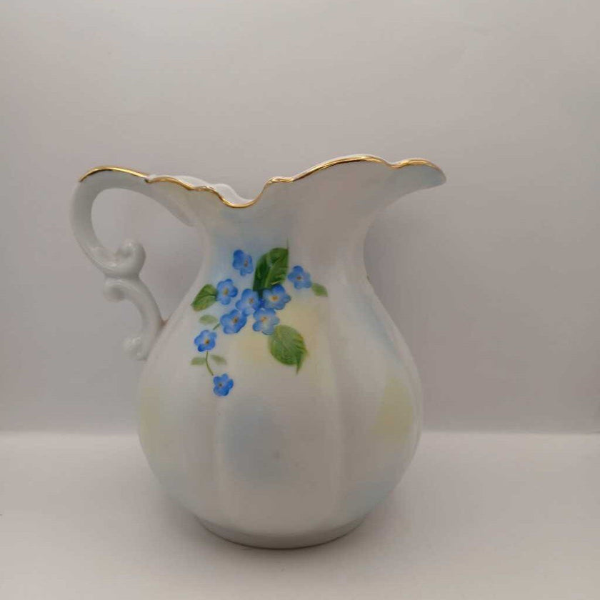 Hand-Painted Flower Pitcher
