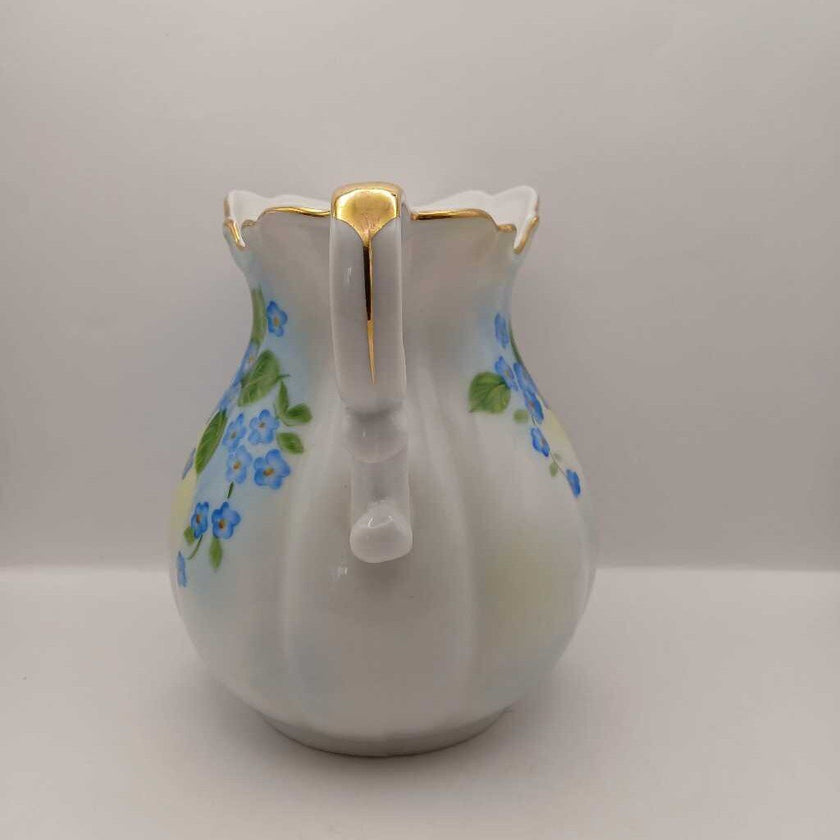 Hand-Painted Flower Pitcher
