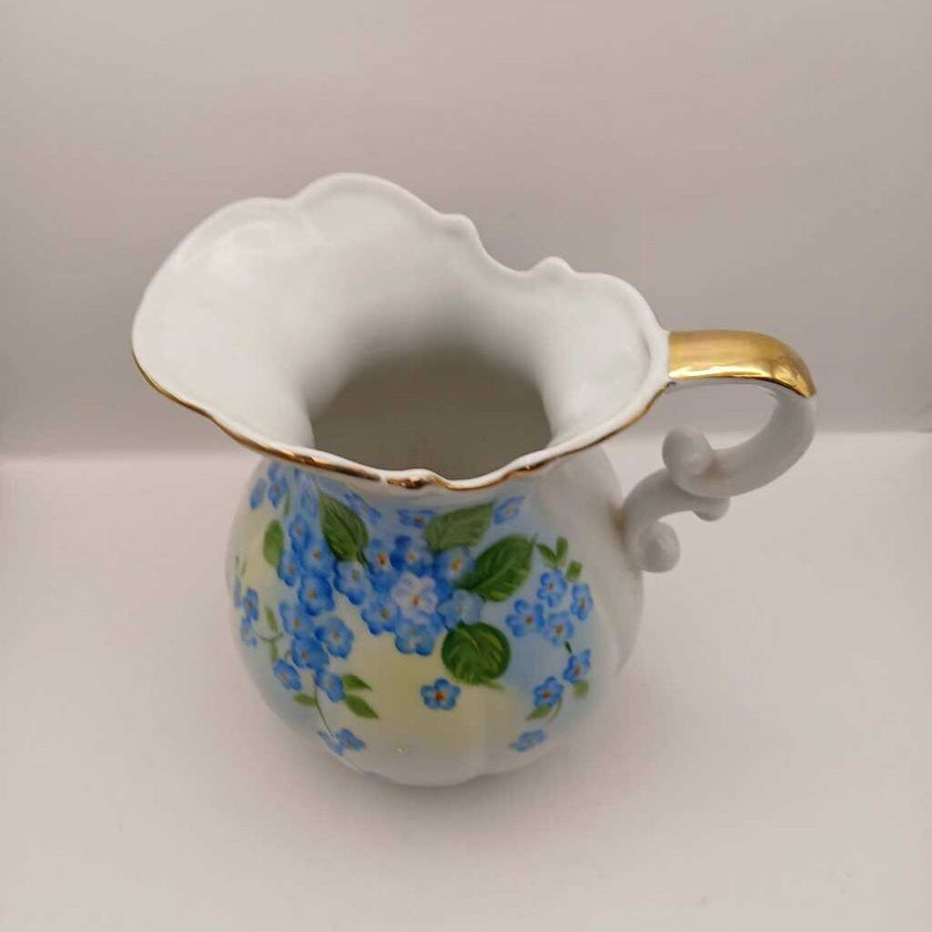 Hand-Painted Flower Pitcher