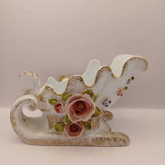 Lefto China hand painted sleigh -as is