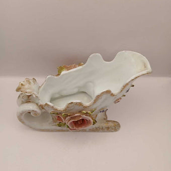 Lefto China hand painted sleigh -as is