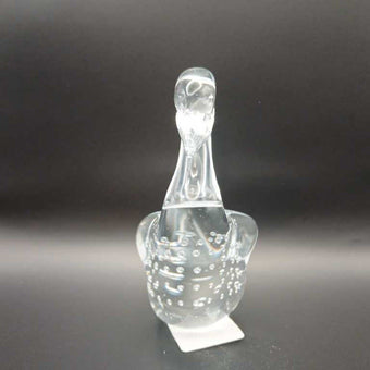 Vintage Glass Swan Paperweight