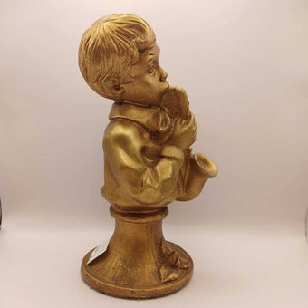 Gold Statue- Boy with horn