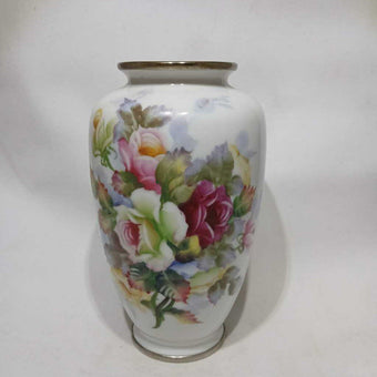 Hand Painted in Japan Floral Vase