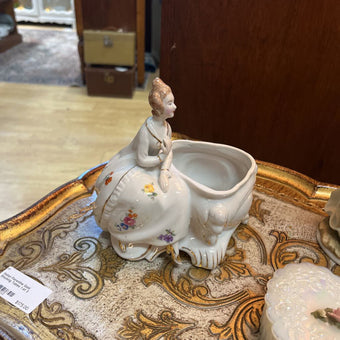 Victorian Lady Porcelain Planter