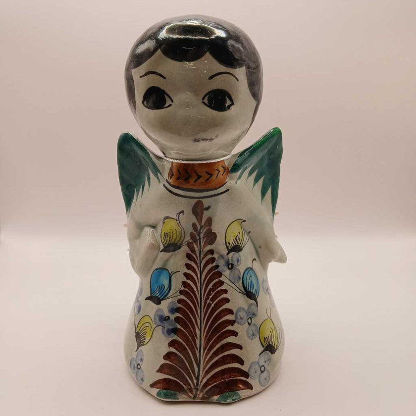 Tonala Pottery Angel Figurine - Signed