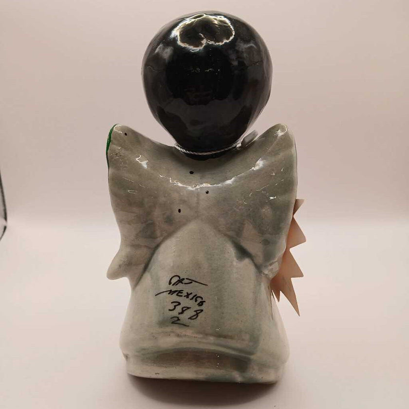 Tonala Pottery Angel Figurine - Signed