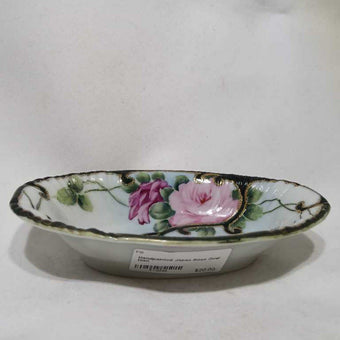 Hand painted Japan Rose Oval Dish