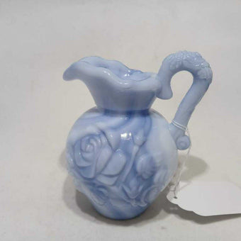 Avon 1978 Floral Blue Milk Glass Style