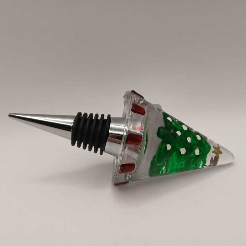 Christmas tree bottle stopper