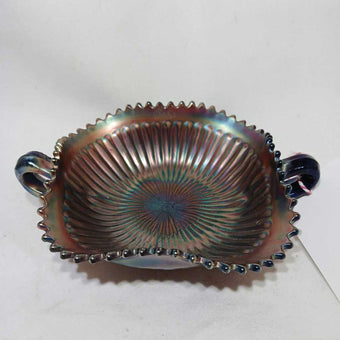 Northwood carnival glass striped rays