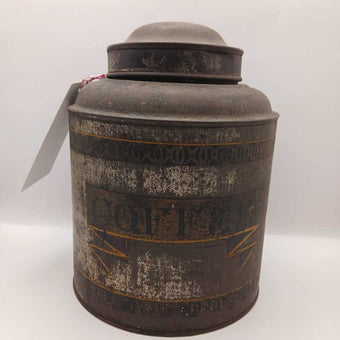 shabby antique coffee tin