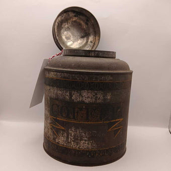 shabby antique coffee tin