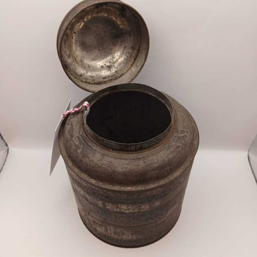 shabby antique coffee tin