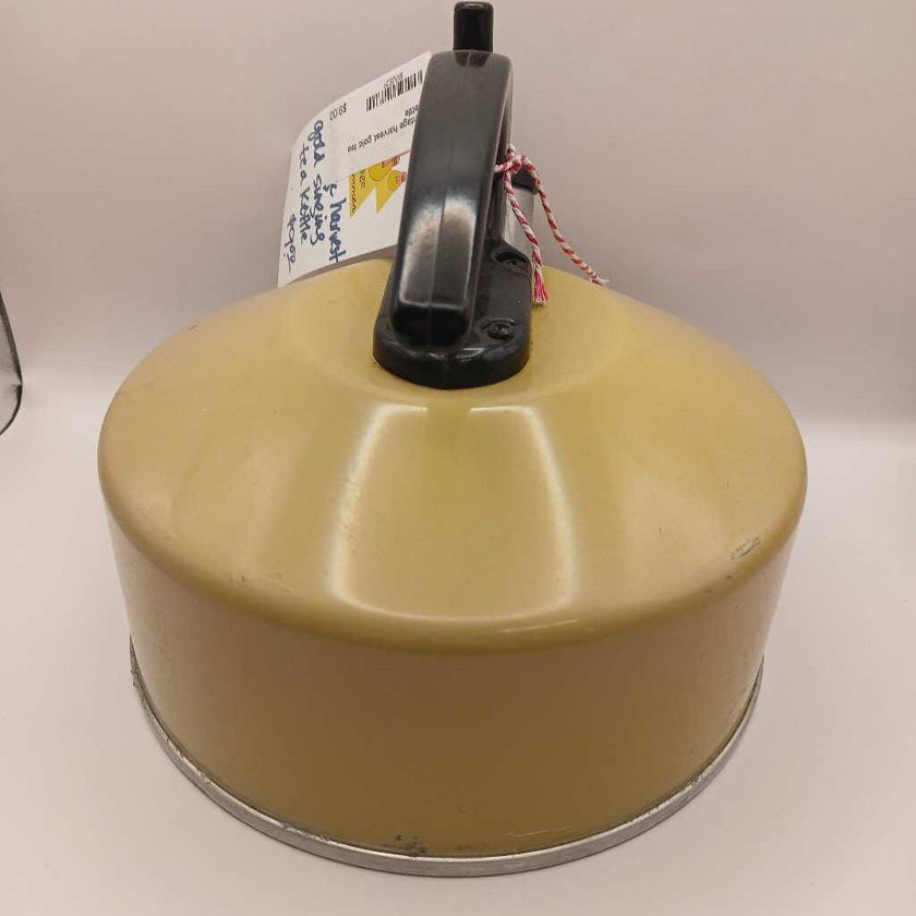 vintage harvest gold tea kettle