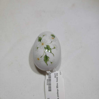 Small Daisy Egg Shaped Trinket w/ Lid