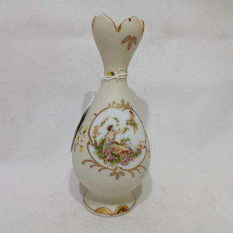 Vintage Hand Painted Cherub Bud Vase