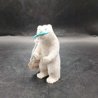 Athabascan carved fetish bear with fish in mouth
