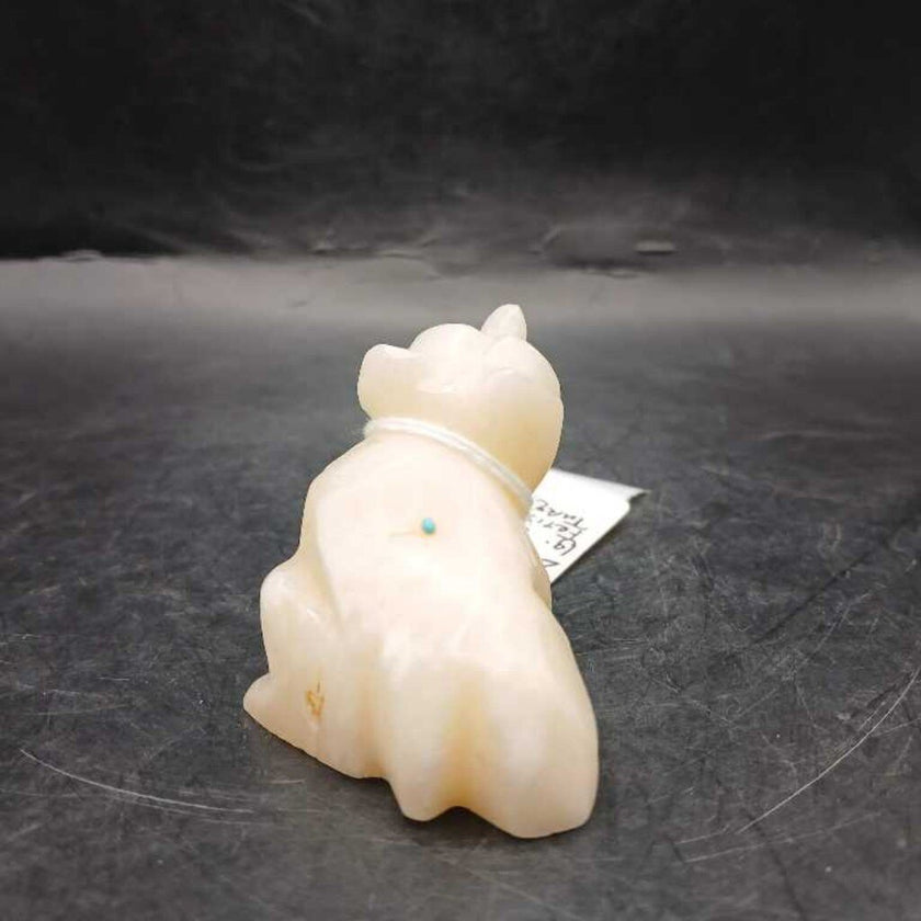 Zuni Pueblo lg. bear fetish with turquoise