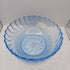 Vtg blue serving bowl with sunflower