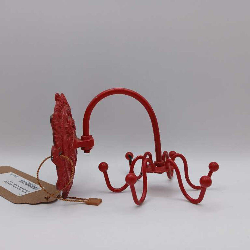 wall mounted spinning Necklace holder -red