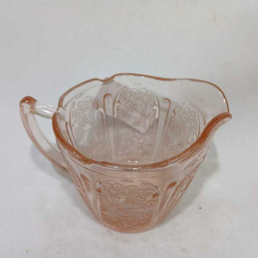 Pink Depression Glass Creamer/Sugar