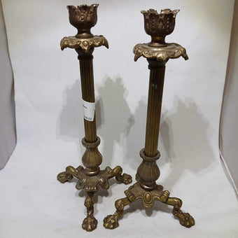 Old Brass Candle Holders