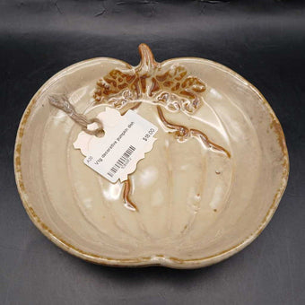 Vtg decorative pumpkin dish