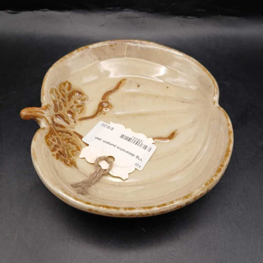 Vtg decorative pumpkin dish