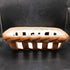 Woven ceramic bread basket