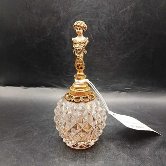 1940s Perfume Bottle w/Female Bust Stopper