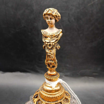 1940s Perfume Bottle w/Female Bust Stopper