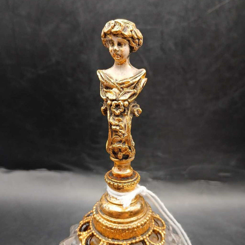 1940s Perfume Bottle w/Female Bust Stopper