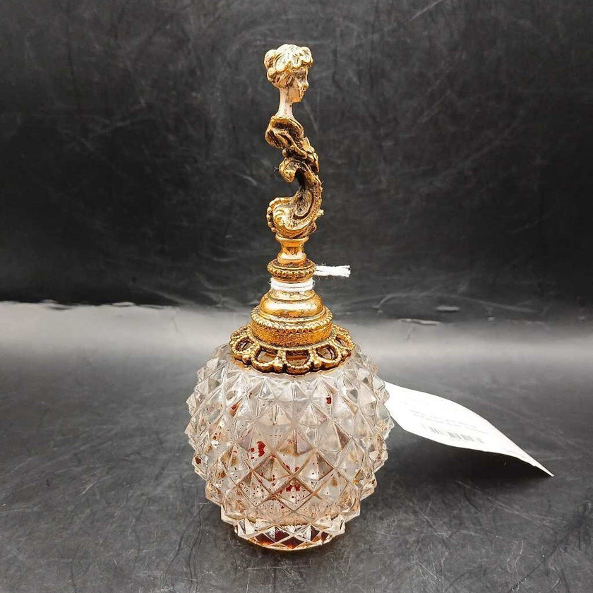 1940s Perfume Bottle w/Female Bust Stopper