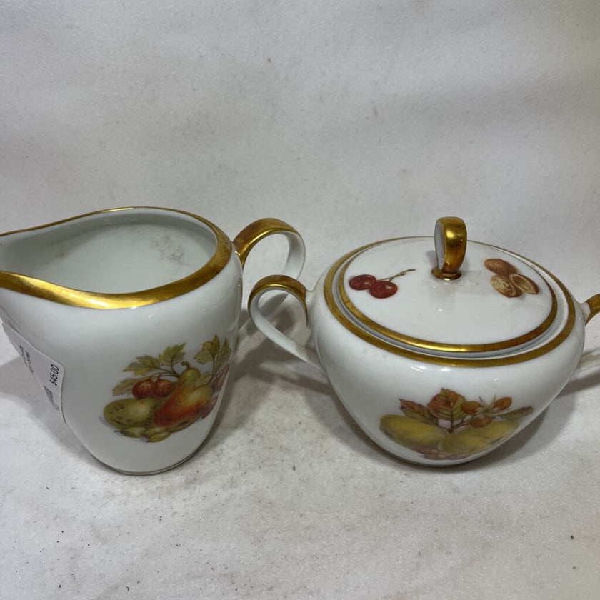 Jaeger & Co. Golden Crown 1886 Creamer & Sugar bowl