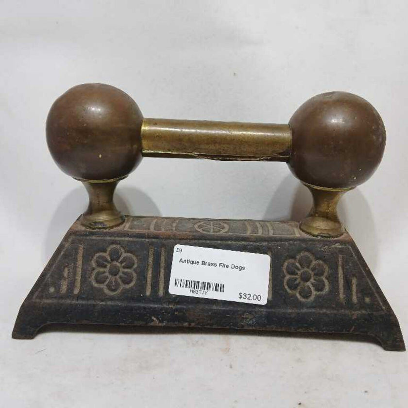 Antique Brass Fire Dogs