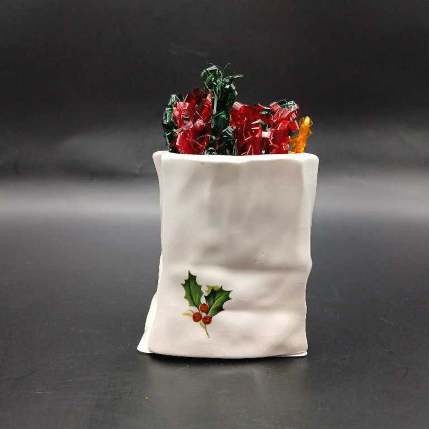 Ceramic Holly Toothpick Holder