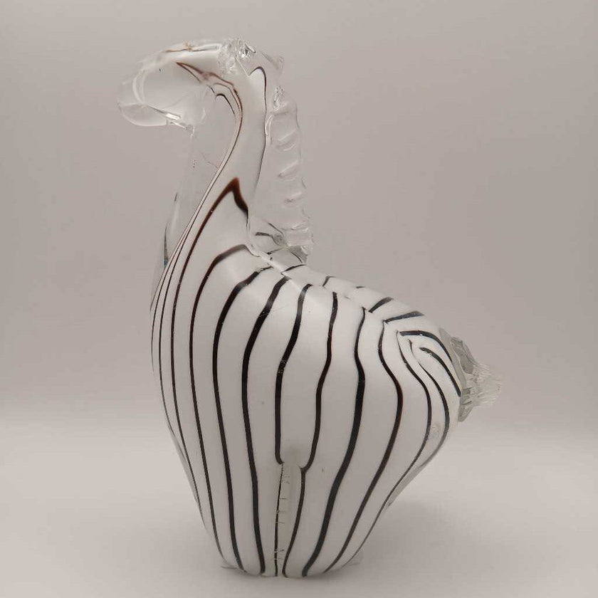 blown glass zebra