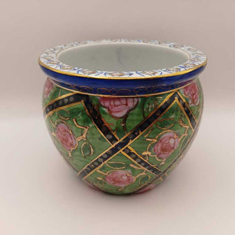 Asian Hand Painted Small Planter