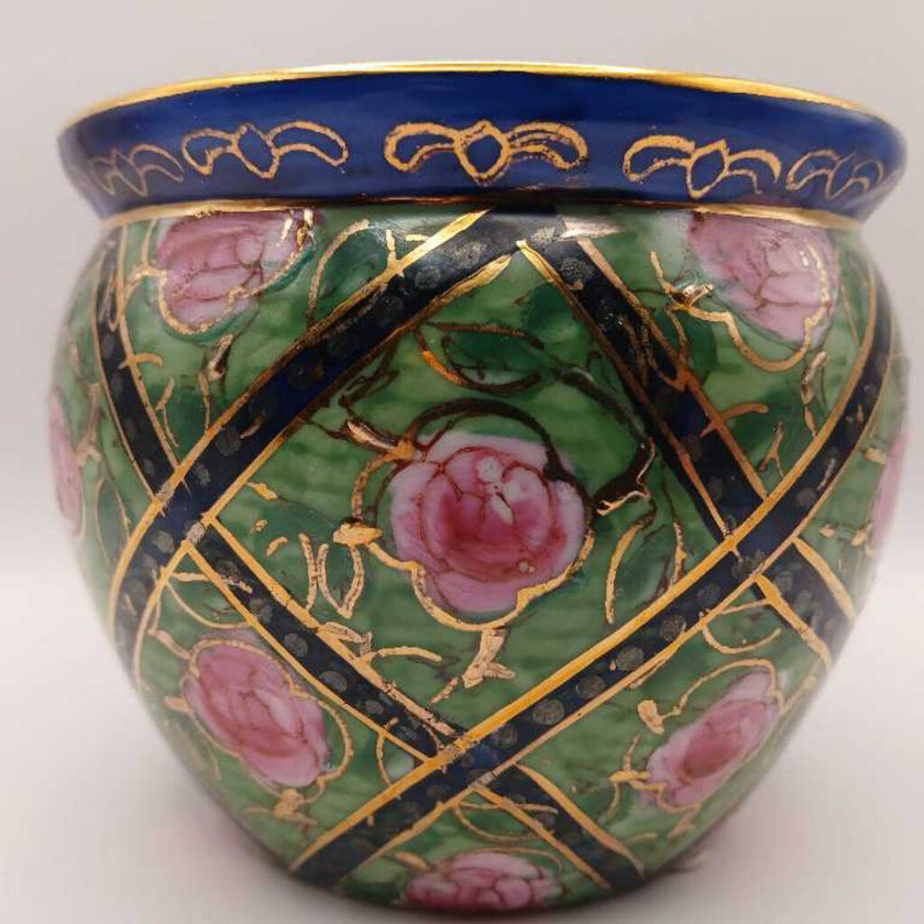 Asian Hand Painted Small Planter