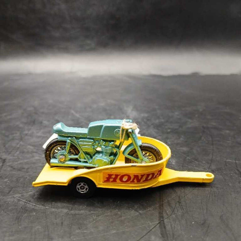 Lesley matchbox #38 Honda motorcycle w/ trailer English made
