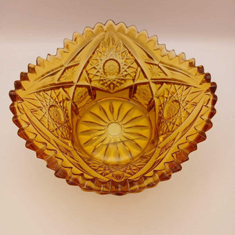Vintage Amber Glass Dish
