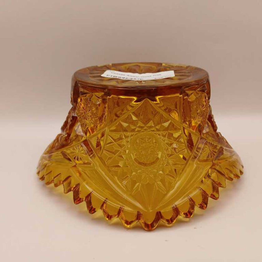 Vintage Amber Glass Dish