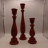 Red Candlesticks set of 3