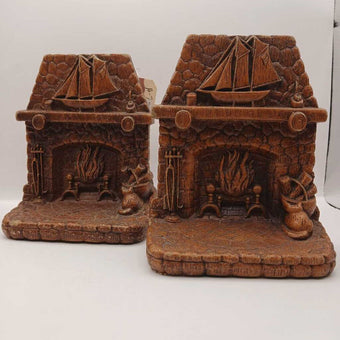 Vintage Fireplace bookends 5551