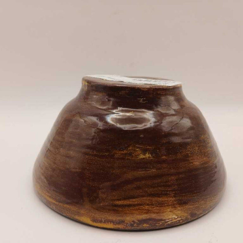 Brown and Gold Ceramic Mini Bowl