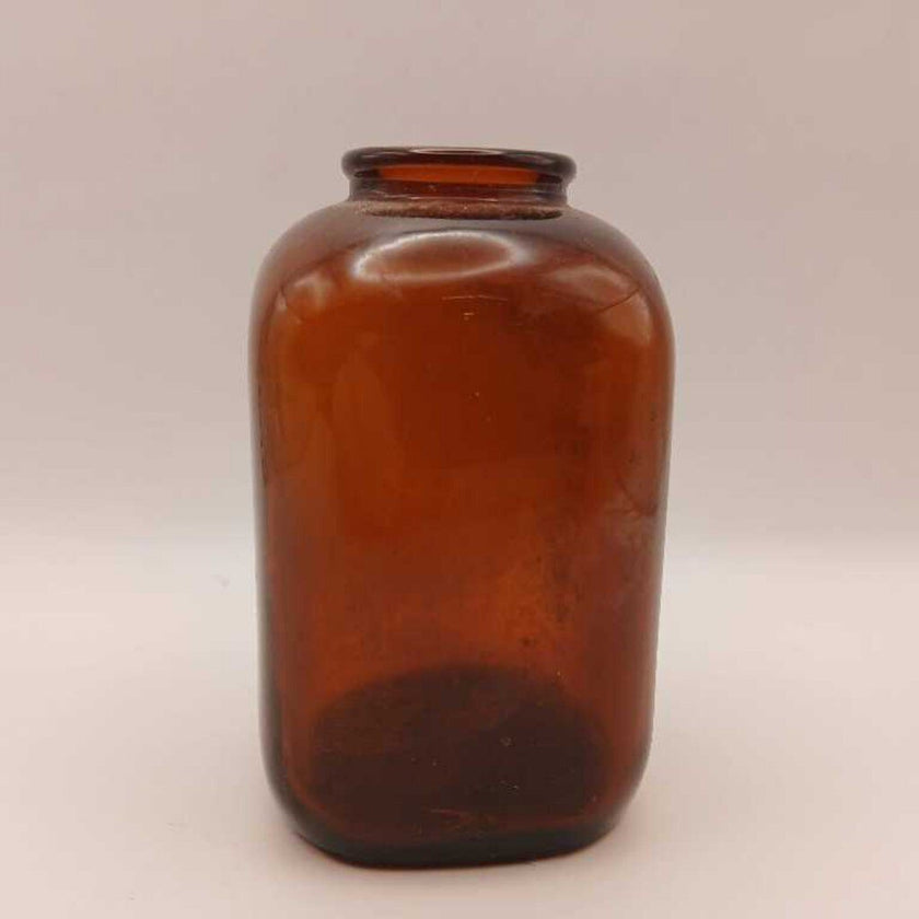 Vintage Brown Glass Snuff Bottle