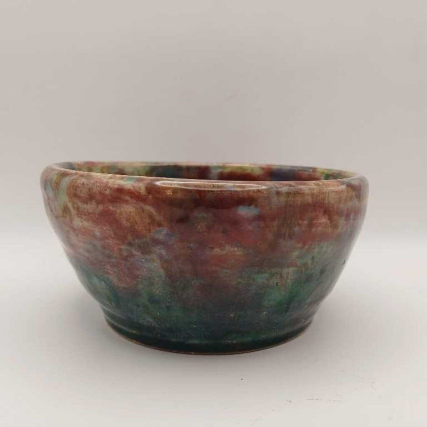 Green and Red Small Ceramic Bowl