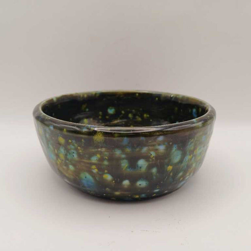 Black and Green Small Ceramic Bowl